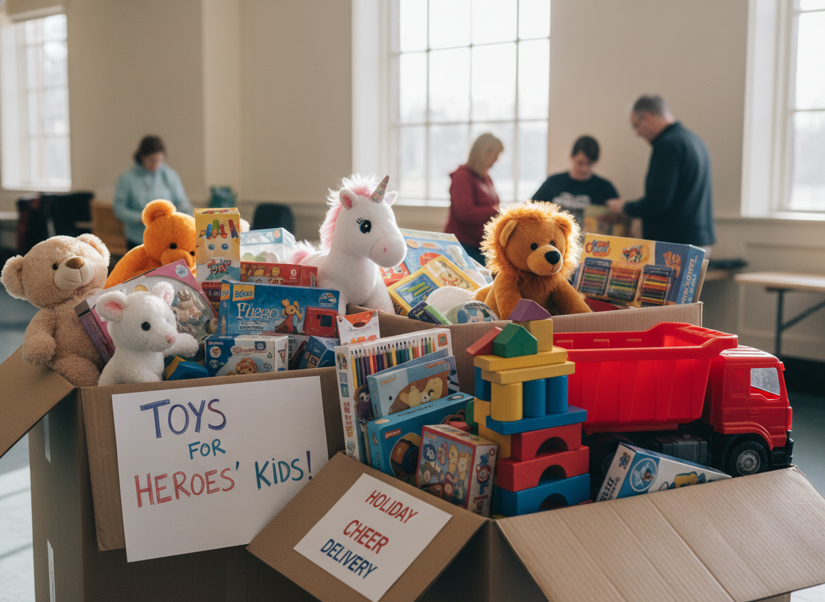 Toys collected for veterans' children and families